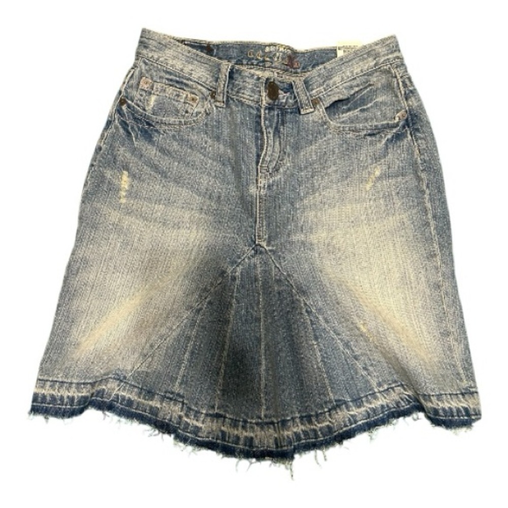 Sister moon Jeans, Blue Distressed Mini Skirt - Picture 3 of 9